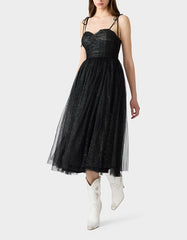 GLITTER TULLE MULTI BLACK