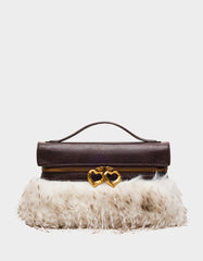 FAUX FUR VANITY CROSSBODY OFF WHITE