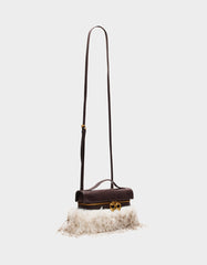 FAUX FUR VANITY CROSSBODY OFF WHITE