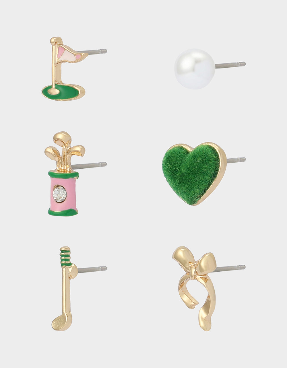 MISMATCH GOLF STUD SET GREEN