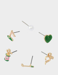 MISMATCH GOLF STUD SET GREEN