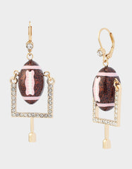 FIELD GOAL LEVERBACK EARRING BROWN