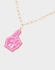 NUMBER ONE LONG PENDANT NECKLACE PINK