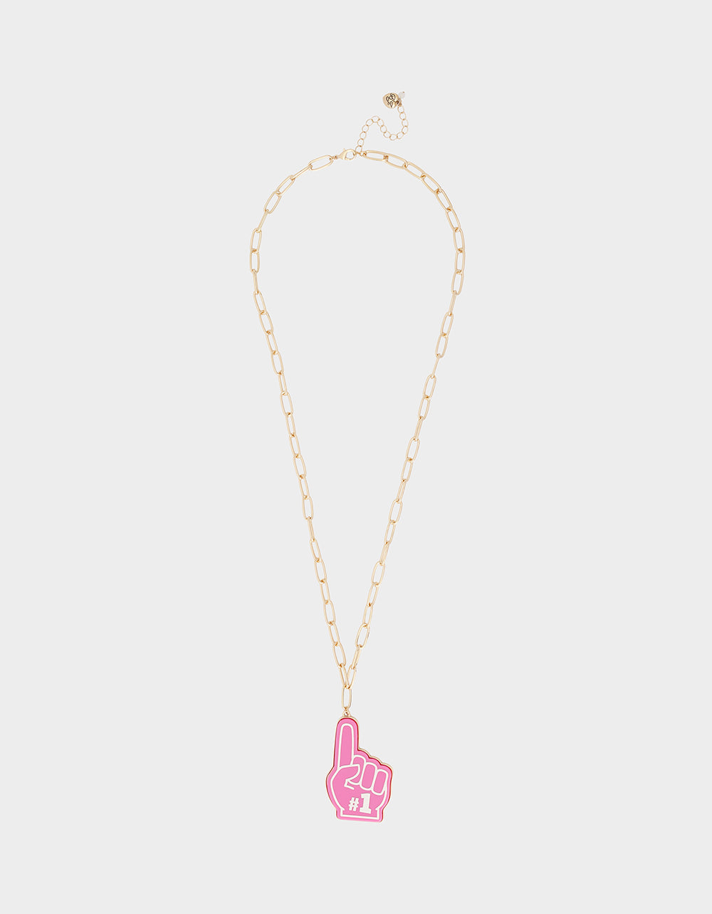 NUMBER ONE LONG PENDANT NECKLACE PINK
