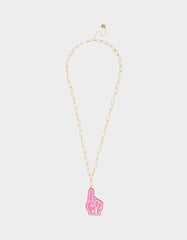 NUMBER ONE LONG PENDANT NECKLACE PINK