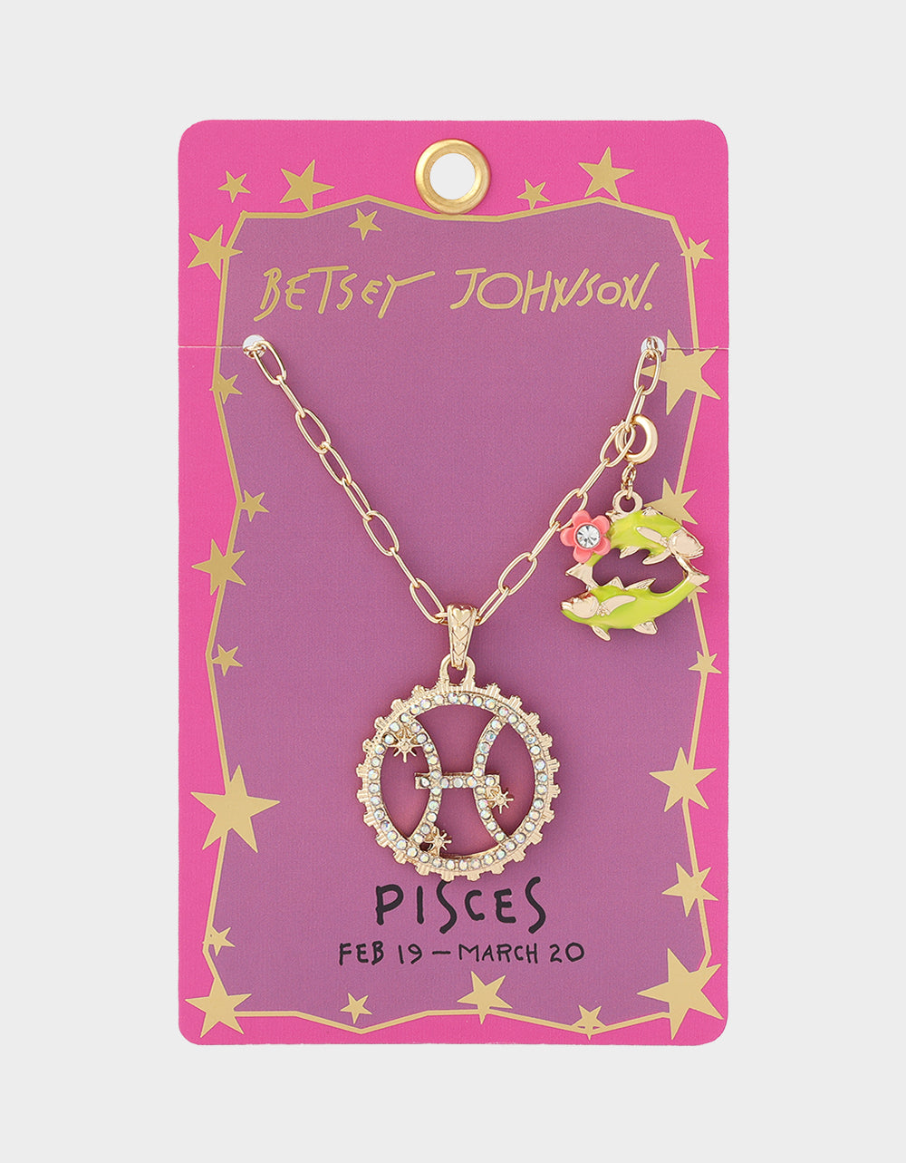 PISCES CHARM PENDANT YELLOW