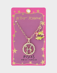 PISCES CHARM PENDANT YELLOW