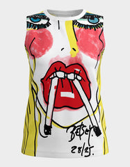 BETSEY'S ART GRAPHIC TOP WHITE
