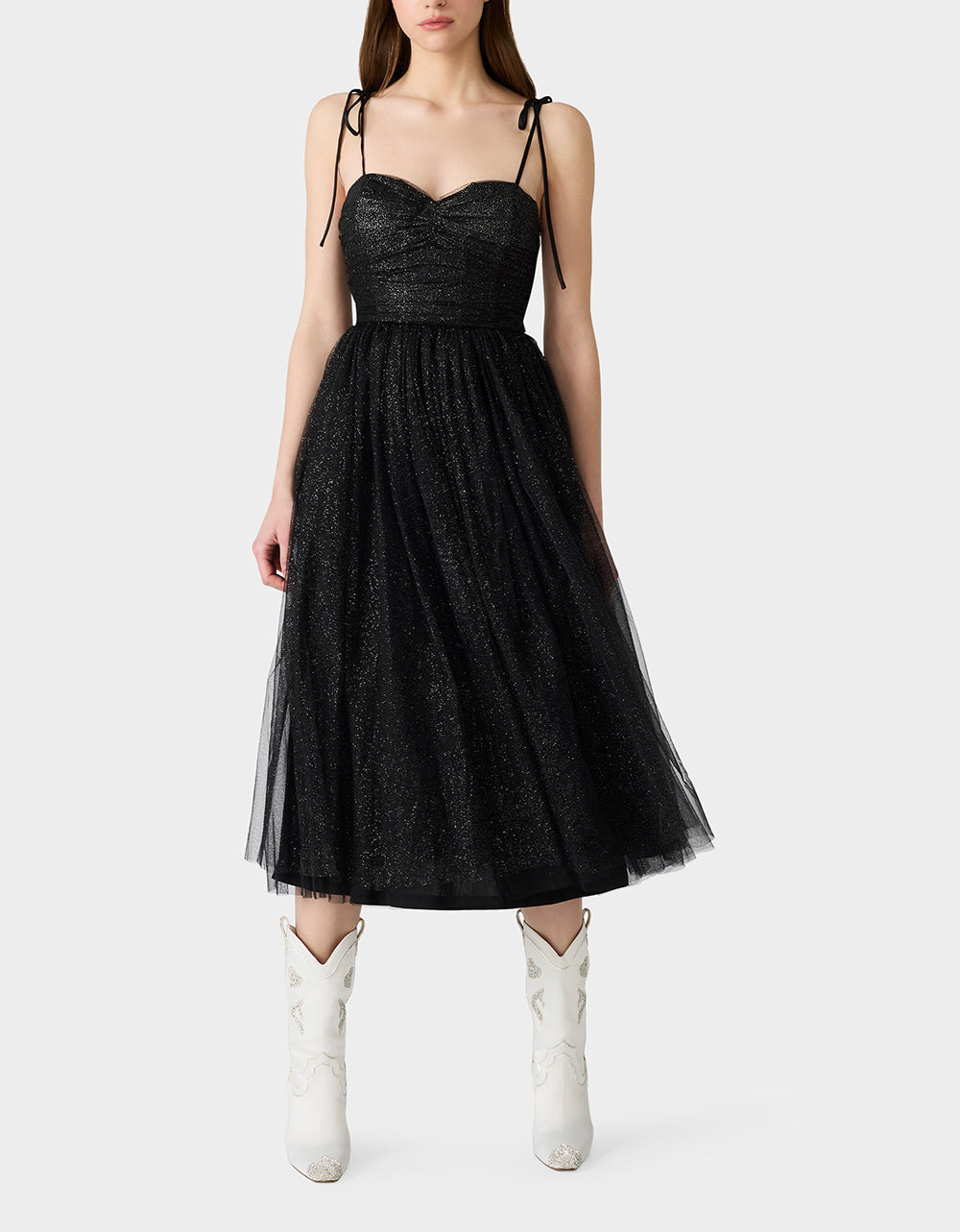 GLITTER TULLE MULTI BLACK