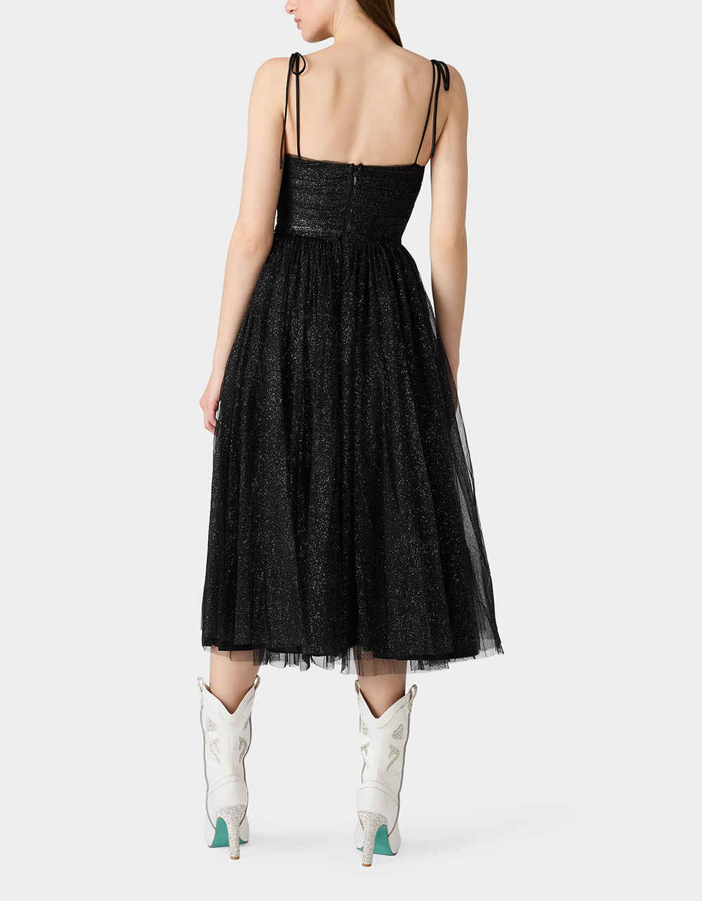 GLITTER TULLE MULTI BLACK