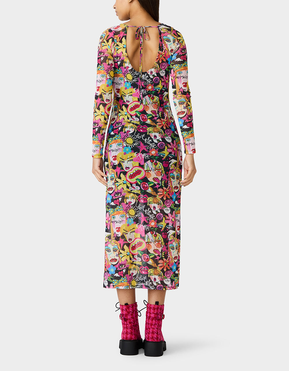 BETSEY'S ART DRESS BLACK MULTI