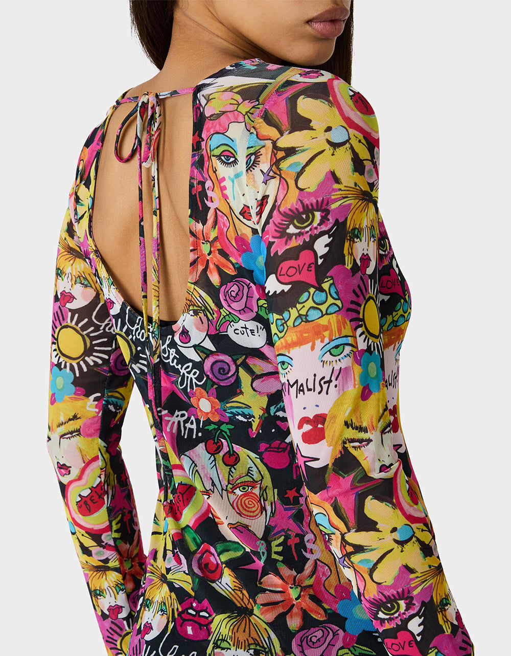 BETSEY'S ART DRESS BLACK MULTI