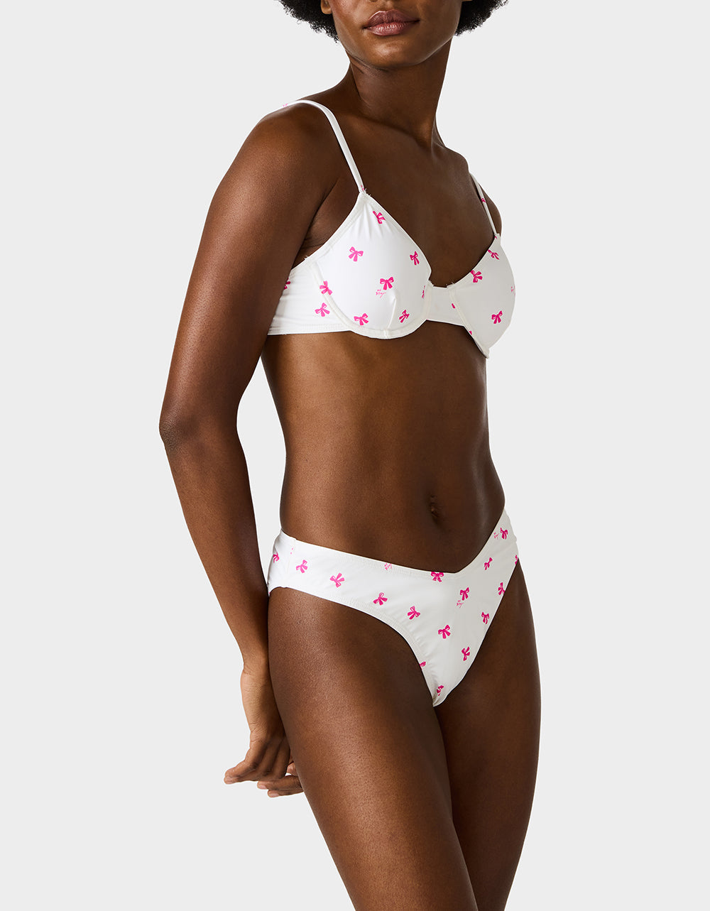 MINI BOWS BIKINI SET WHITE