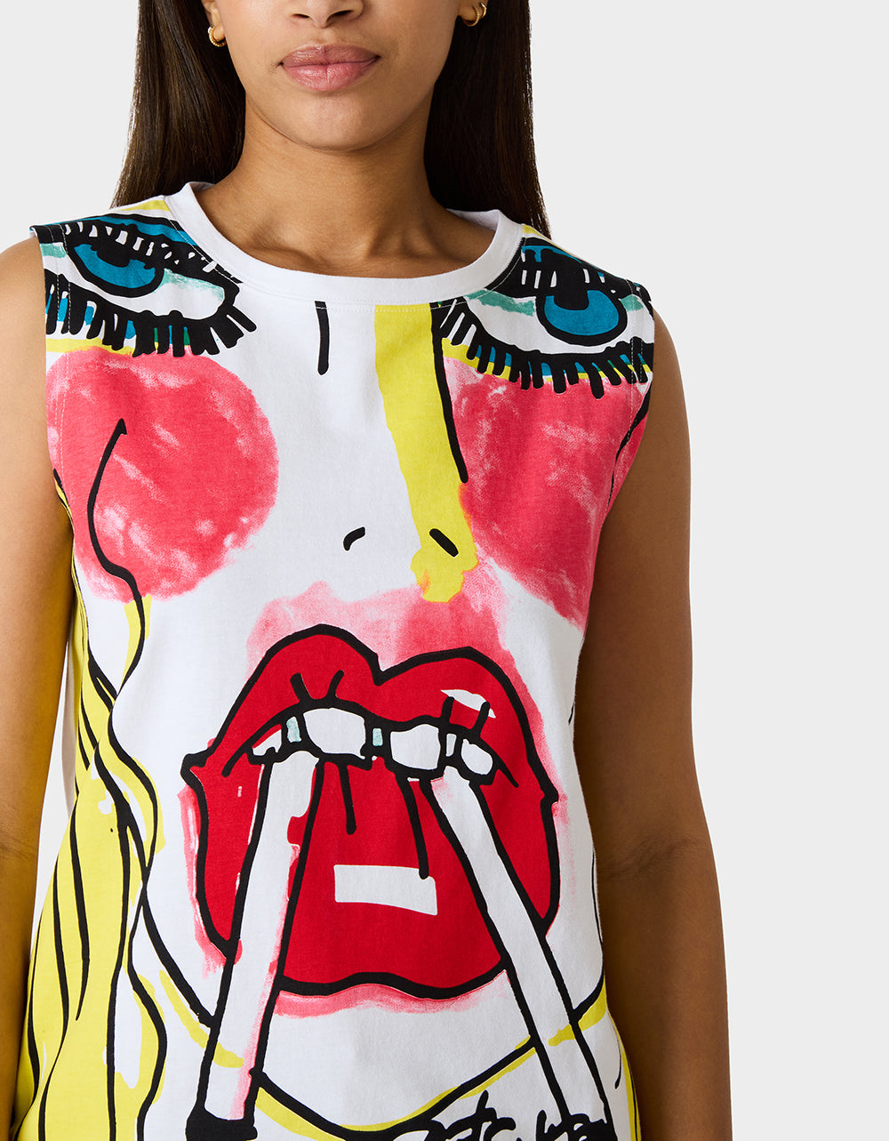 BETSEY'S ART GRAPHIC TOP WHITE