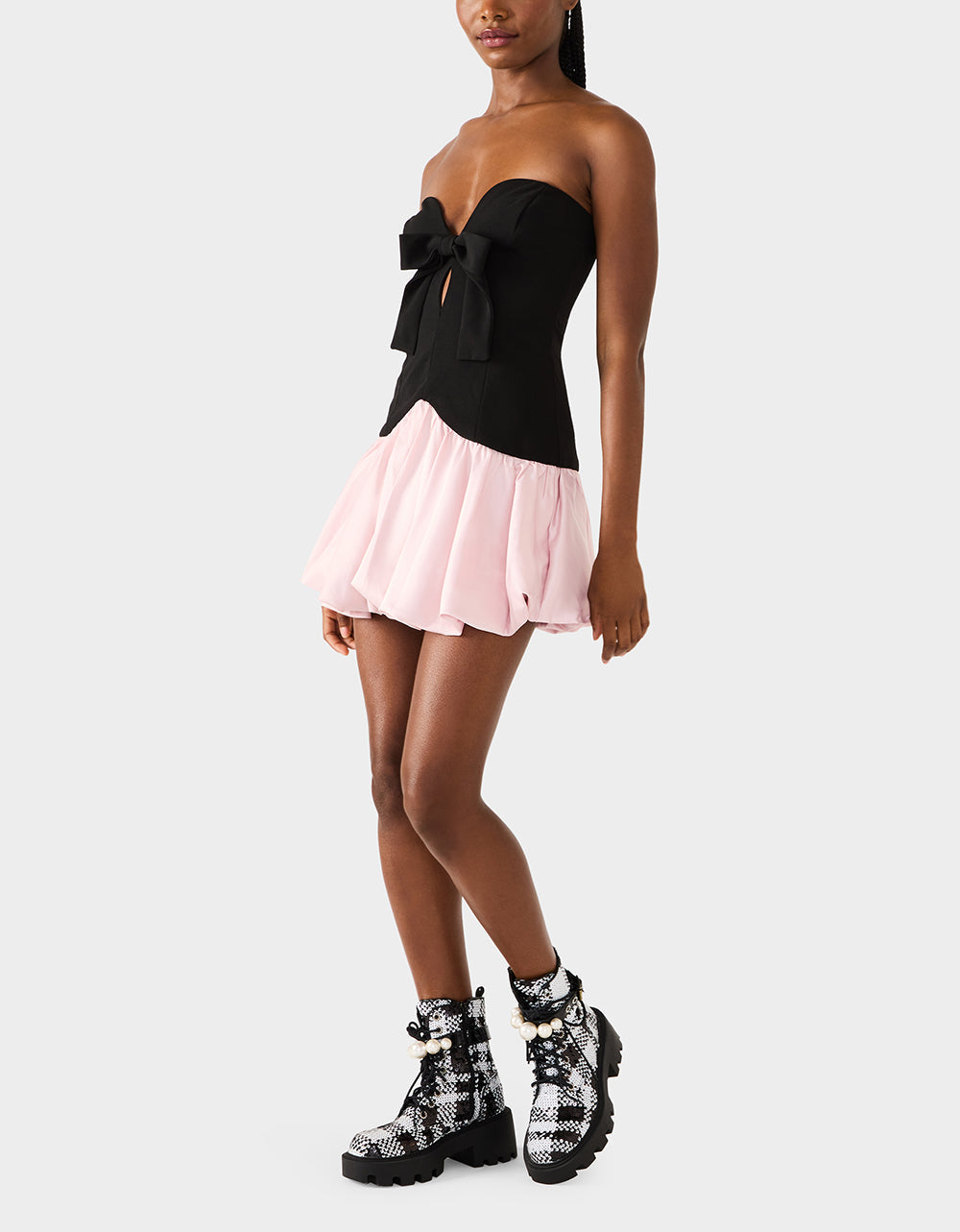 BETSEY'S BOW DRESS BLACK MULTI