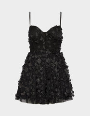 MIDNIGHT BLOOM DRESS BLACK