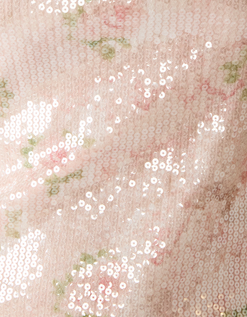 FLORAL BLUR SEQUIN DRESS PINK MULTI