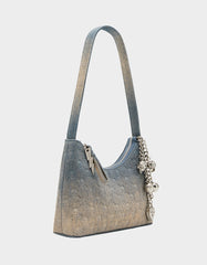 HEADLINER DEBOSS SHOULDER BAG DENIM