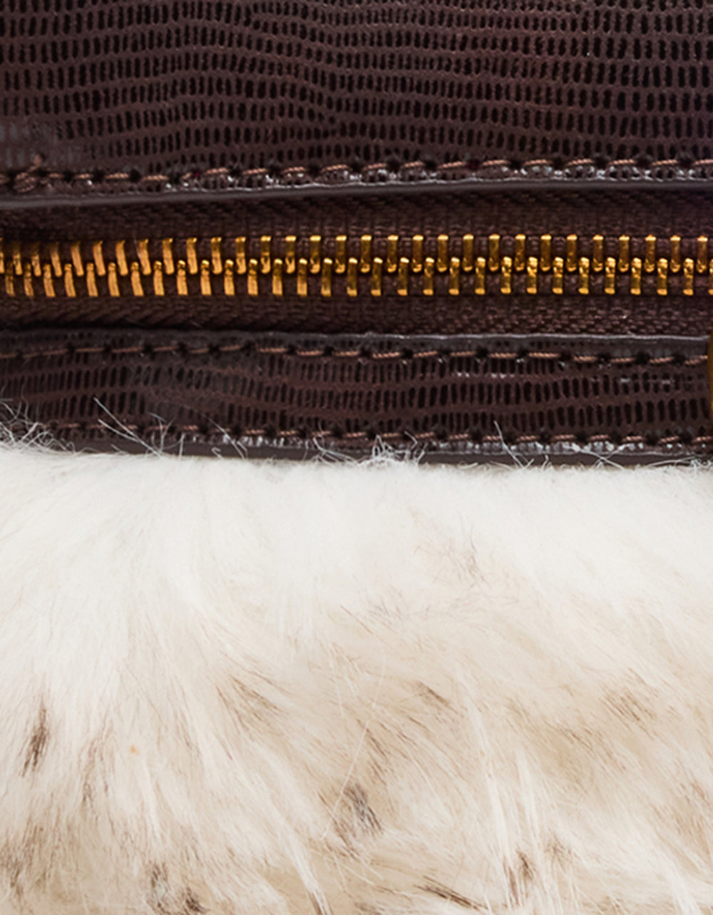 FAUX FUR VANITY CROSSBODY OFF WHITE
