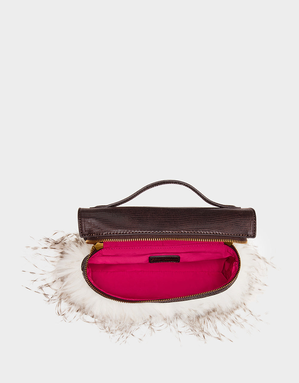 FAUX FUR VANITY CROSSBODY OFF WHITE