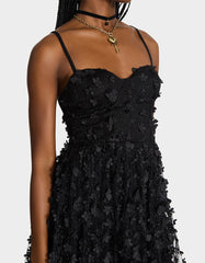 MIDNIGHT BLOOM DRESS BLACK